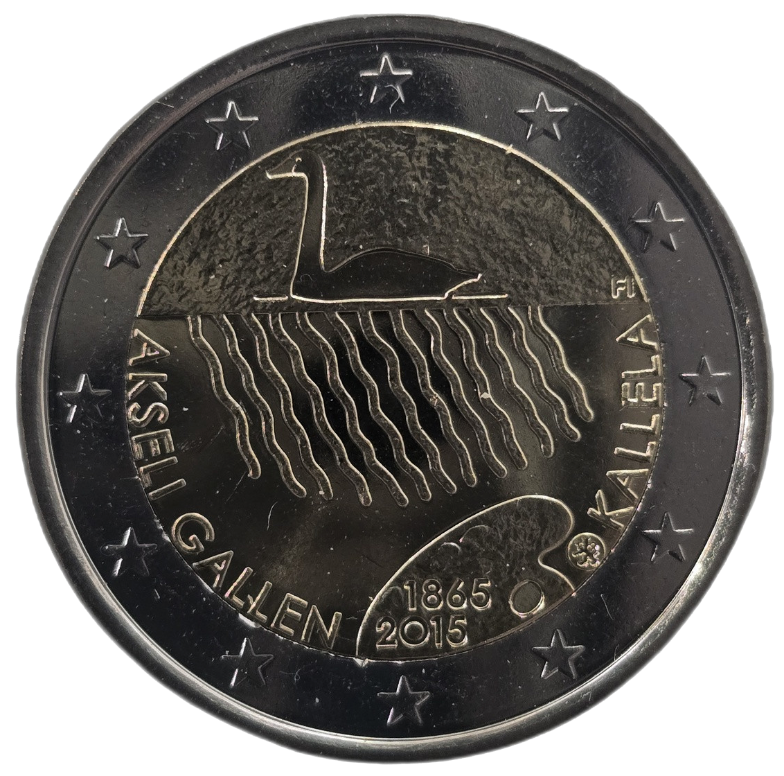 2 euros conmemorativa 150 Aniversario del Nacimiento de Akseli Gallen-Kallela